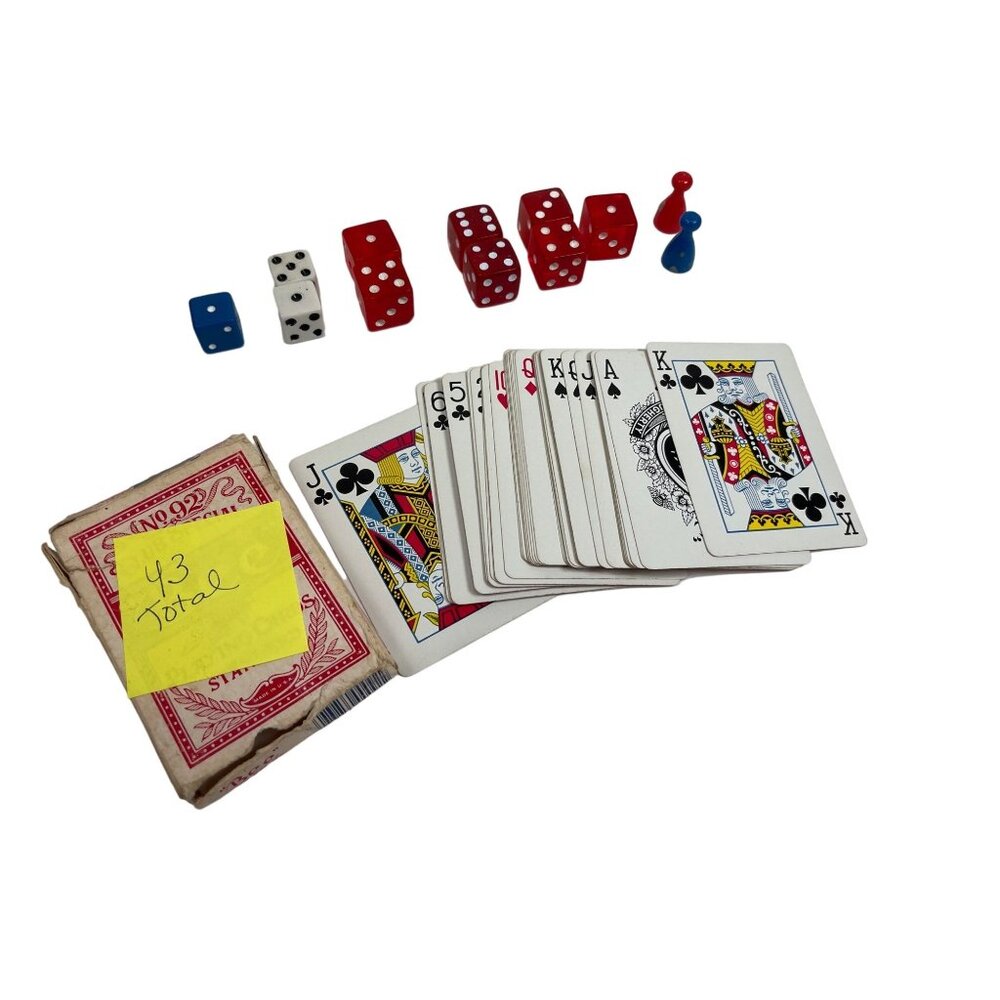 Lot of playing cards dice for crafts 14d